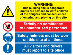 General site safety sign
