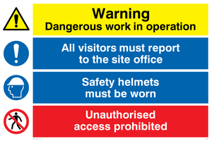 Site safety combination Sign