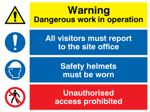 Site safety combination Sign