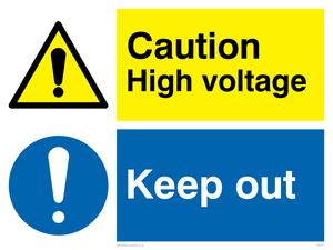 Caution high voltage & Keep out