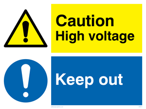 Caution high voltage & Keep out