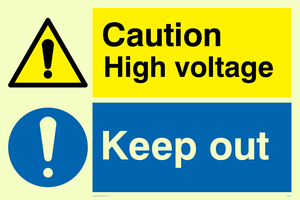 Caution high voltage & Keep out