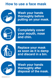 How to use a face mask sign 