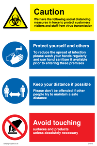 Social distancing measures for retail and business