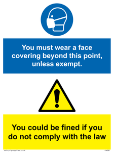 You must wear a face covering beyond this point