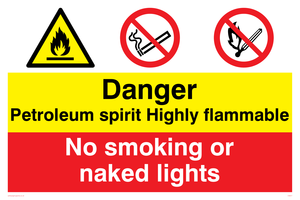 Petrol spirit highly flammable