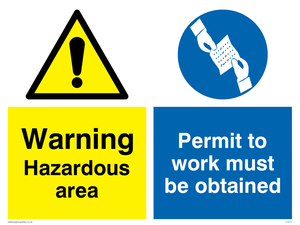 Hazardous area. Permit to work