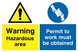 Hazardous area. Permit to work
