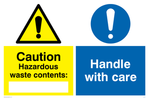 Hazardous waste Handle care