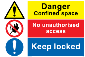 Confined space combination sign