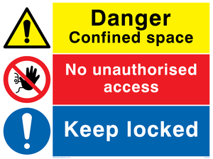 Confined space combination sign 