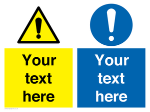 Custom Warning & mandatory combination Sign 