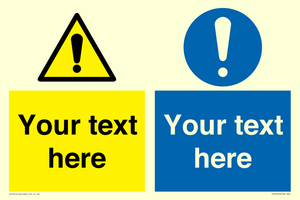 Custom Warning & mandatory combination Sign