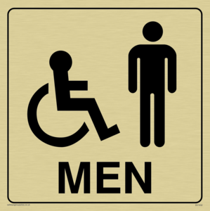 men - toilet door sign