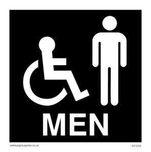 men - toilet door sign
