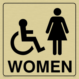 women - toilet door sign
