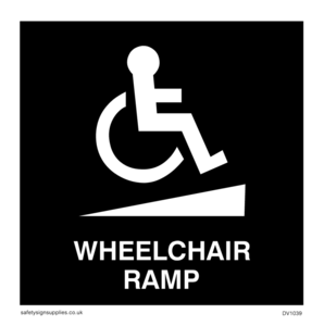 wheelchair ramp disability sign