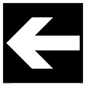 straight arrow only sign