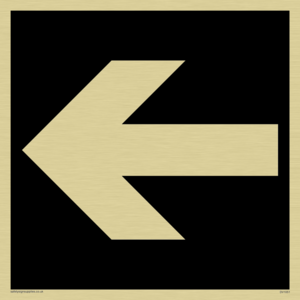 straight arrow only sign