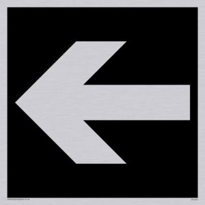 straight arrow only sign