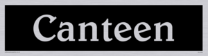 canteen - door sign