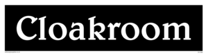 cloakroom - door sign