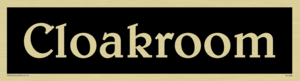 cloakroom - door sign