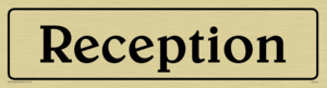 reception - sign