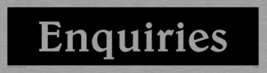 enquiries - door sign
