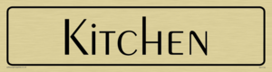 kitchen - door sign