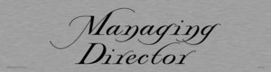 managing director - door sign