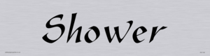 shower - door sign