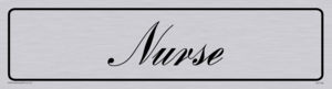 nurse - door sign