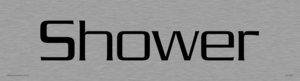 shower - door sign