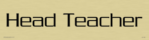 head teacher - door sign