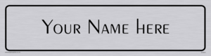 Custom Door Signs With Peignot Light Font