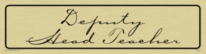 deputy head teacher - door sign