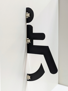 Disabled stand-out toilet sign