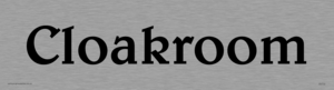 cloakroom - door sign