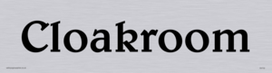 cloakroom - door sign