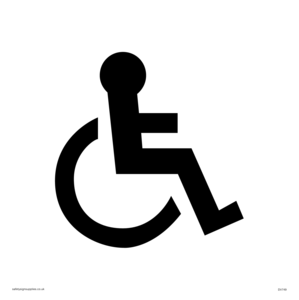 wheelchair symbol only - door sign
