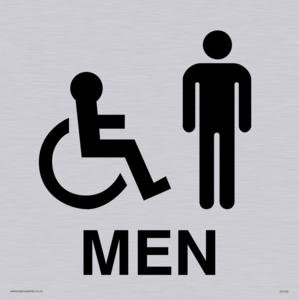 men - toilet door sign