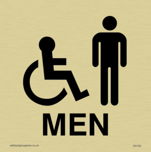 men - toilet door sign