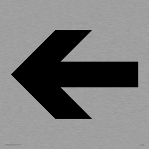 straight arrow only sign