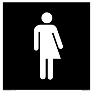 Non-gender specific in black panel