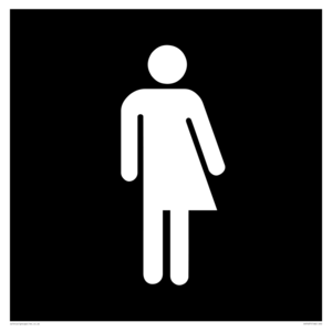 Non-gender specific in black panel