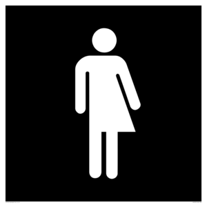 Non-gender specific in black panel