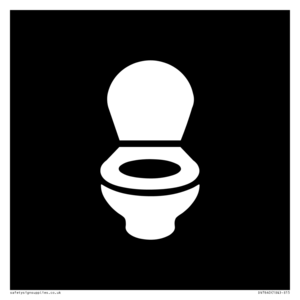 WC Toilet in black panel