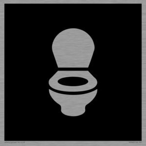 WC Toilet in black panel