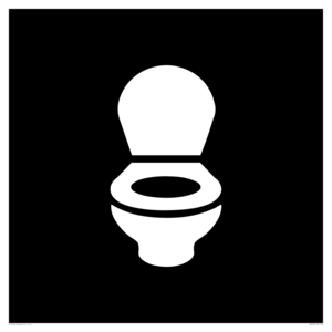 WC Toilet in black panel